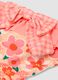 Pink stretchy fabric swim briefs with ruffles for baby girls_3