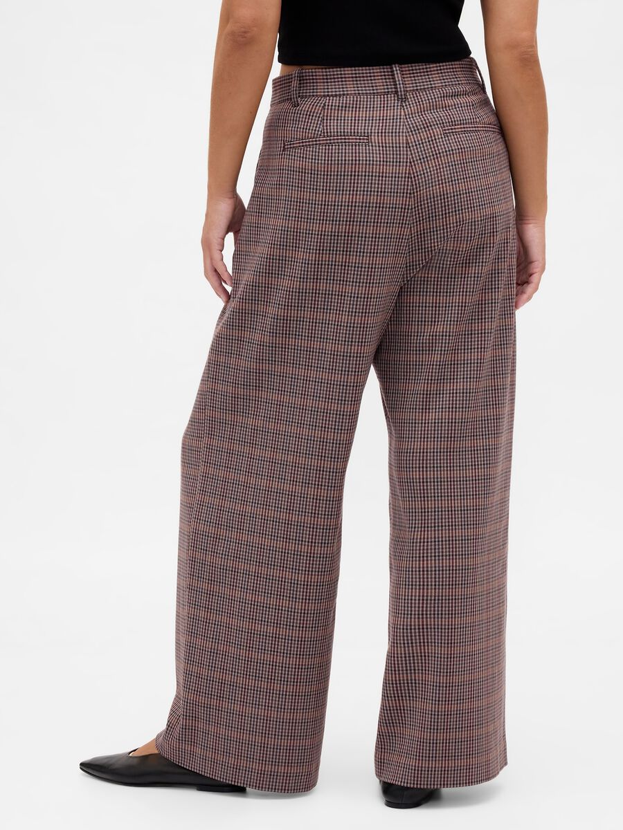 Brown stretch fabric trousers_6