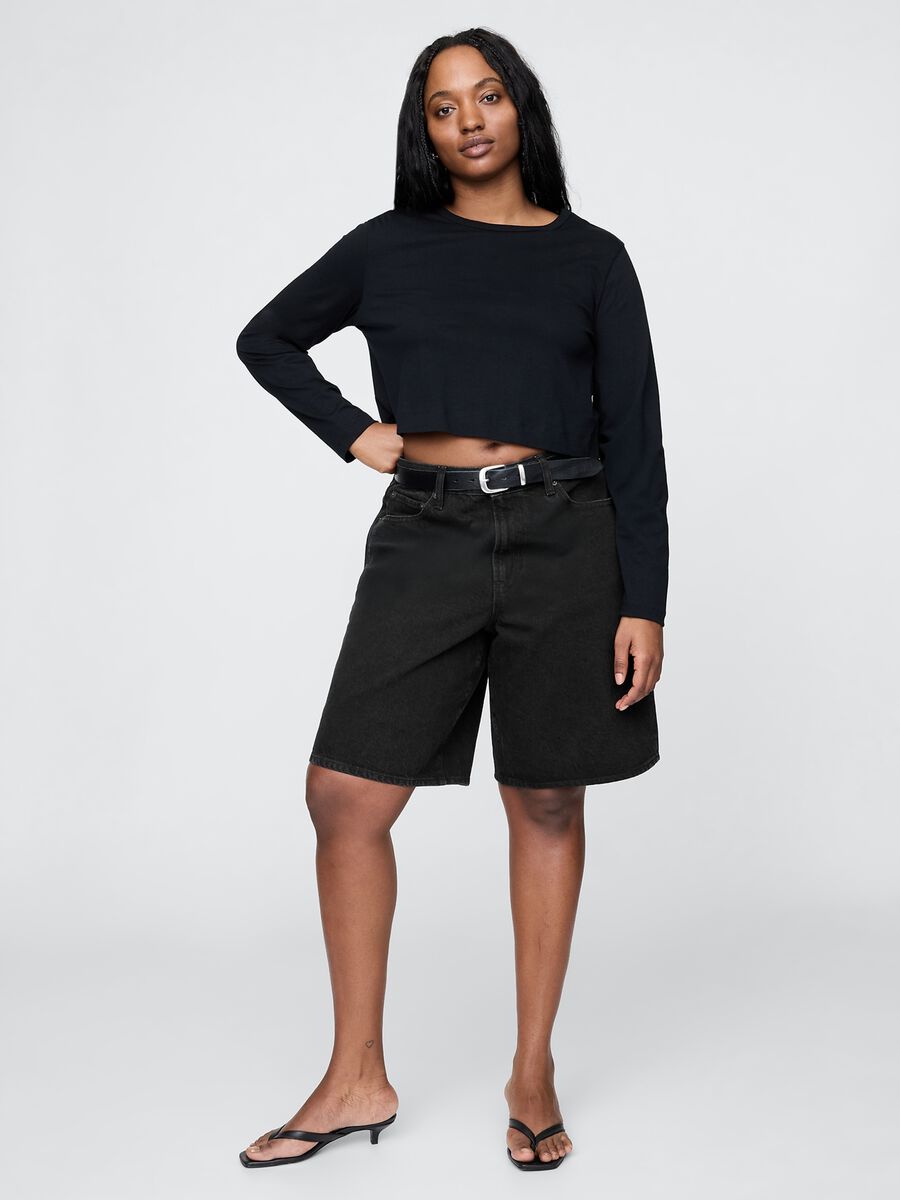 Bermuda neri in denim_4