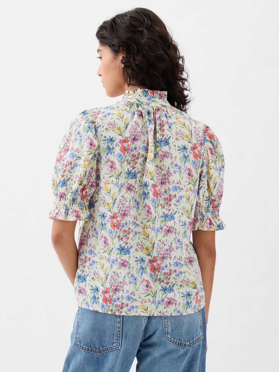Floral blouse with puffed sleeves_1