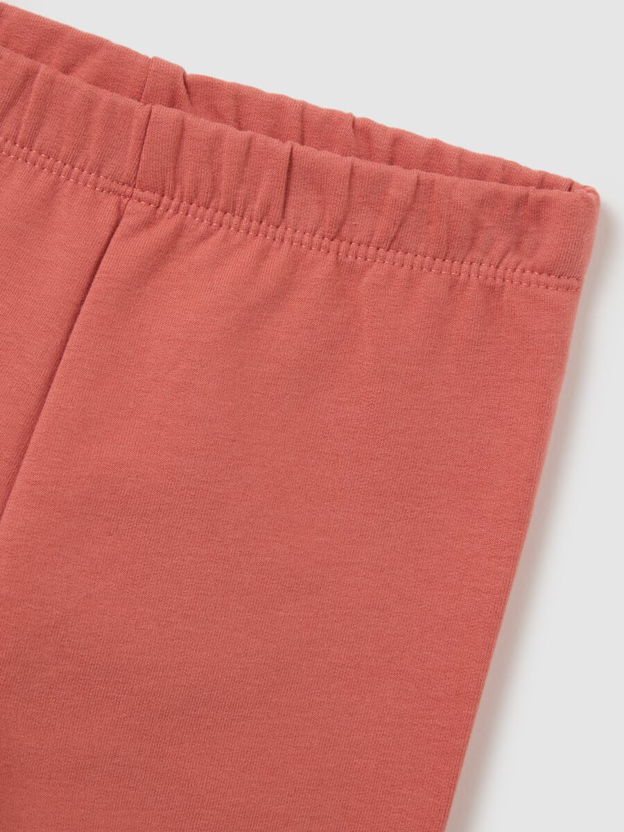 Girls' set in pure beige and pink cotton_3
