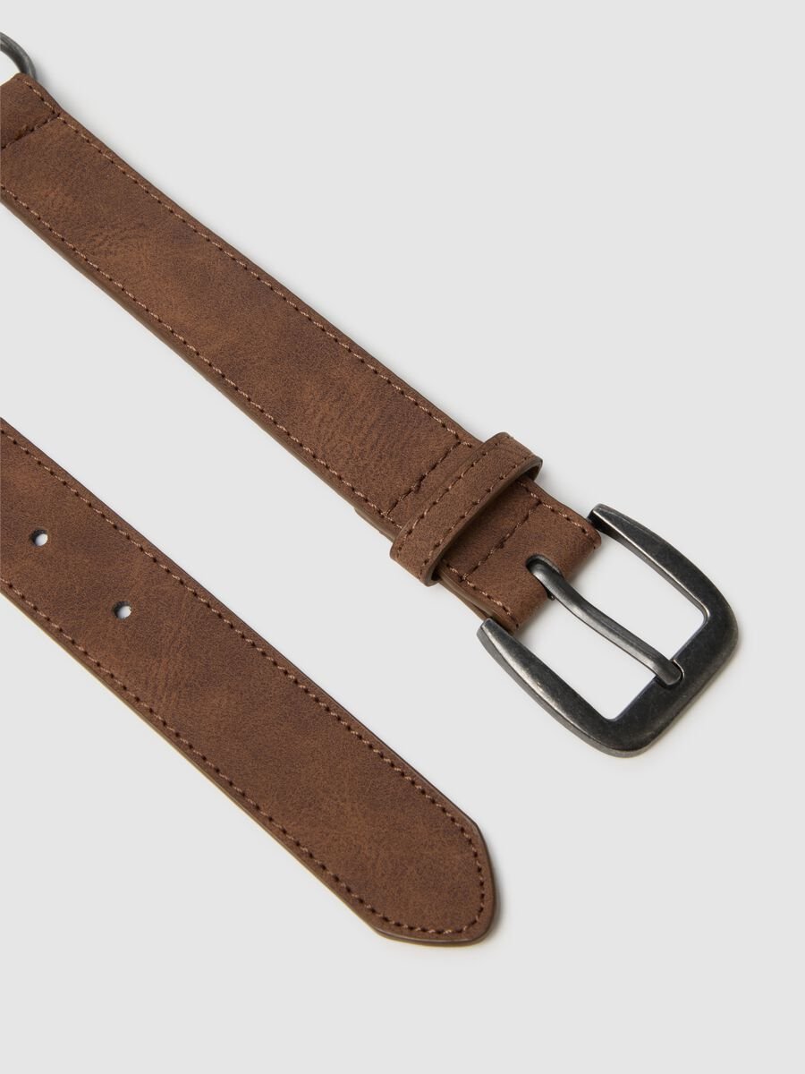 Brown belt with metallic details_1