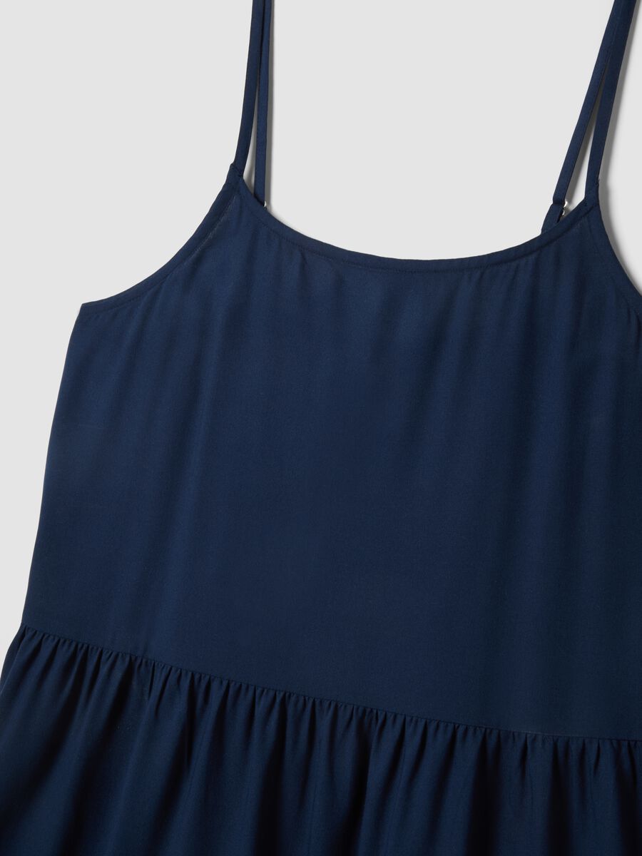 Blue dress in pure viscose_5