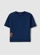 Kids' Oversized Fit Blue Cotton Blend T-shirt_0