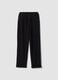 Black ribbed stretch-fabric trousers, regular fit_2