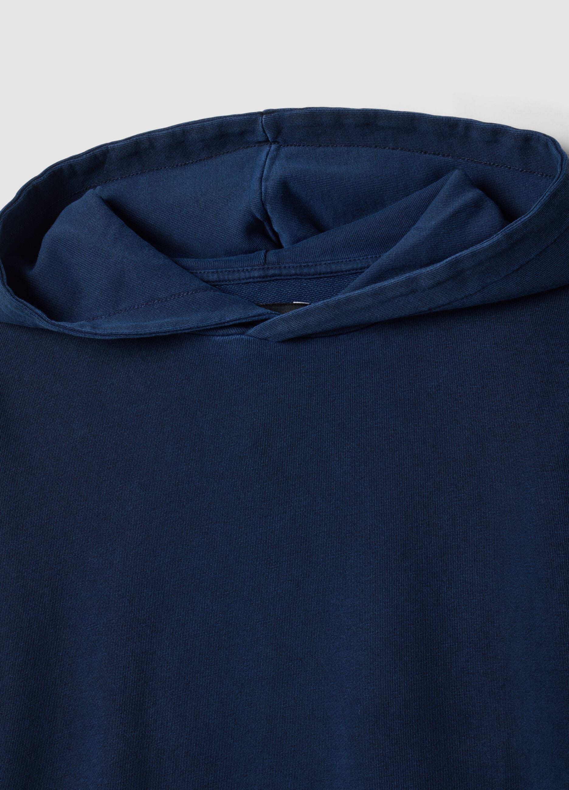 Blue pure cotton oversized hoodie