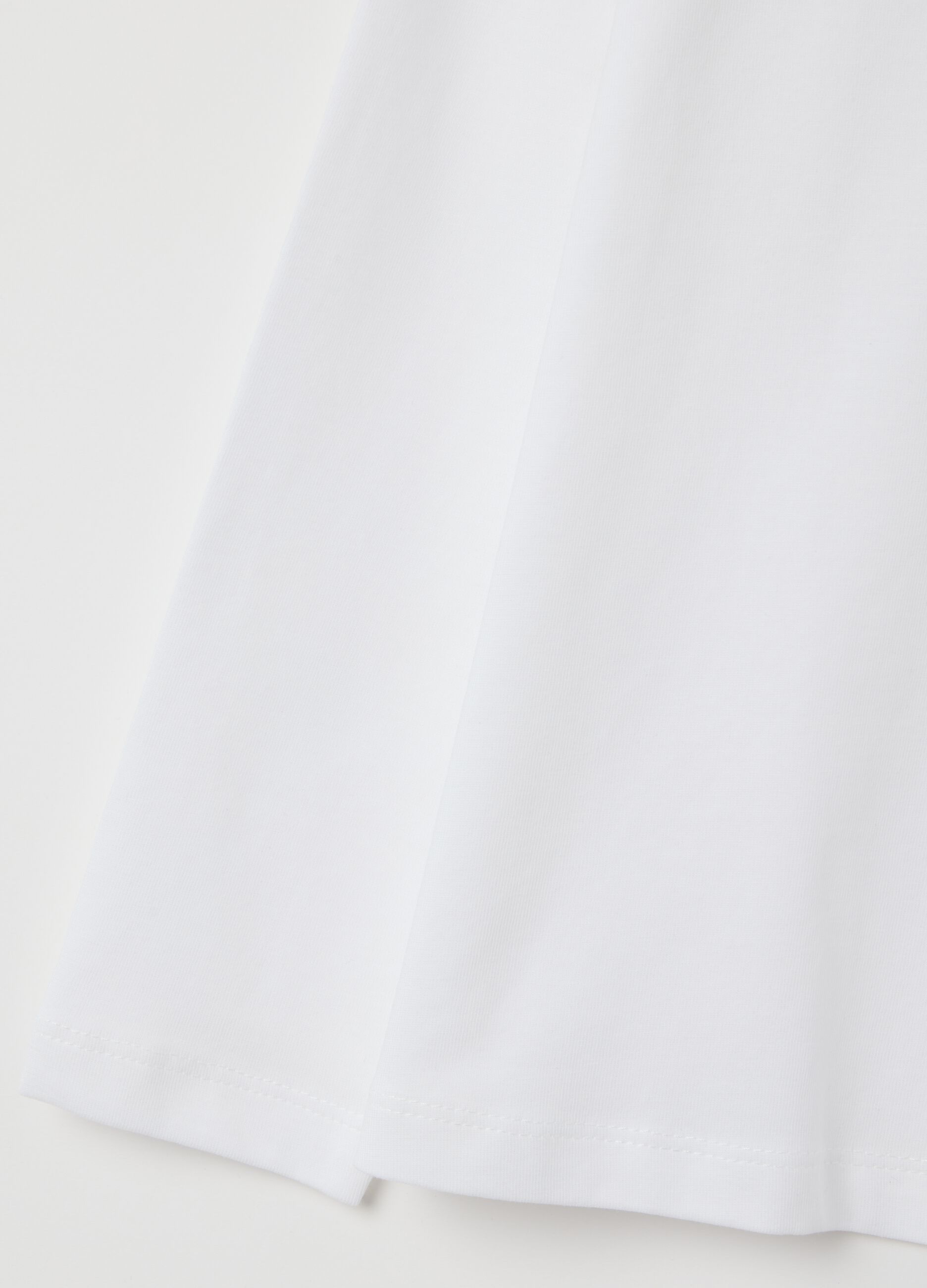 White pure cotton regular fit girl's top