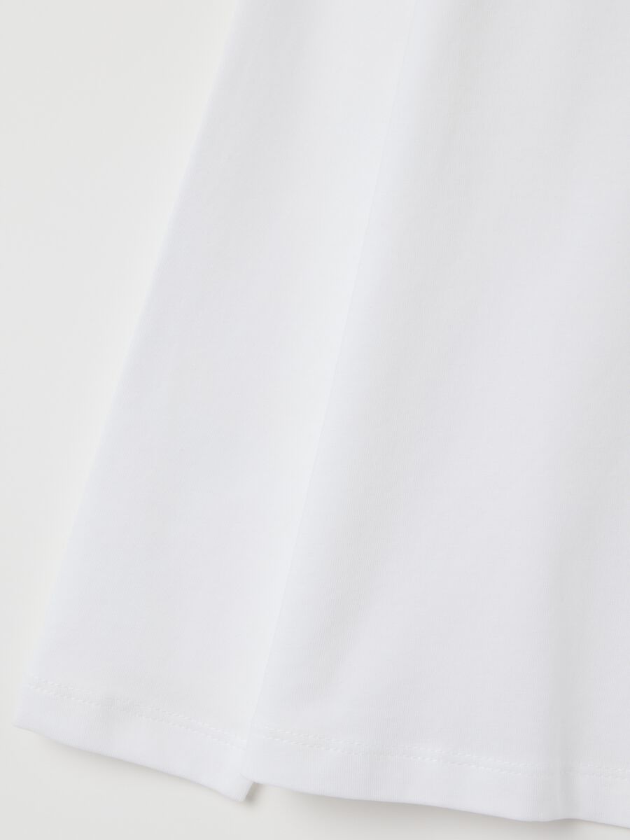 White pure cotton regular fit girl's top_2