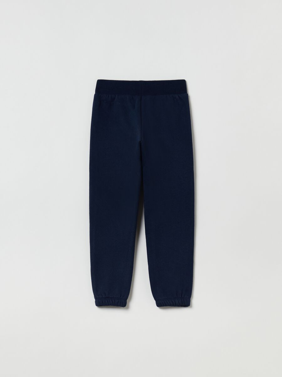 Joggers in felpa con stampa logo_1