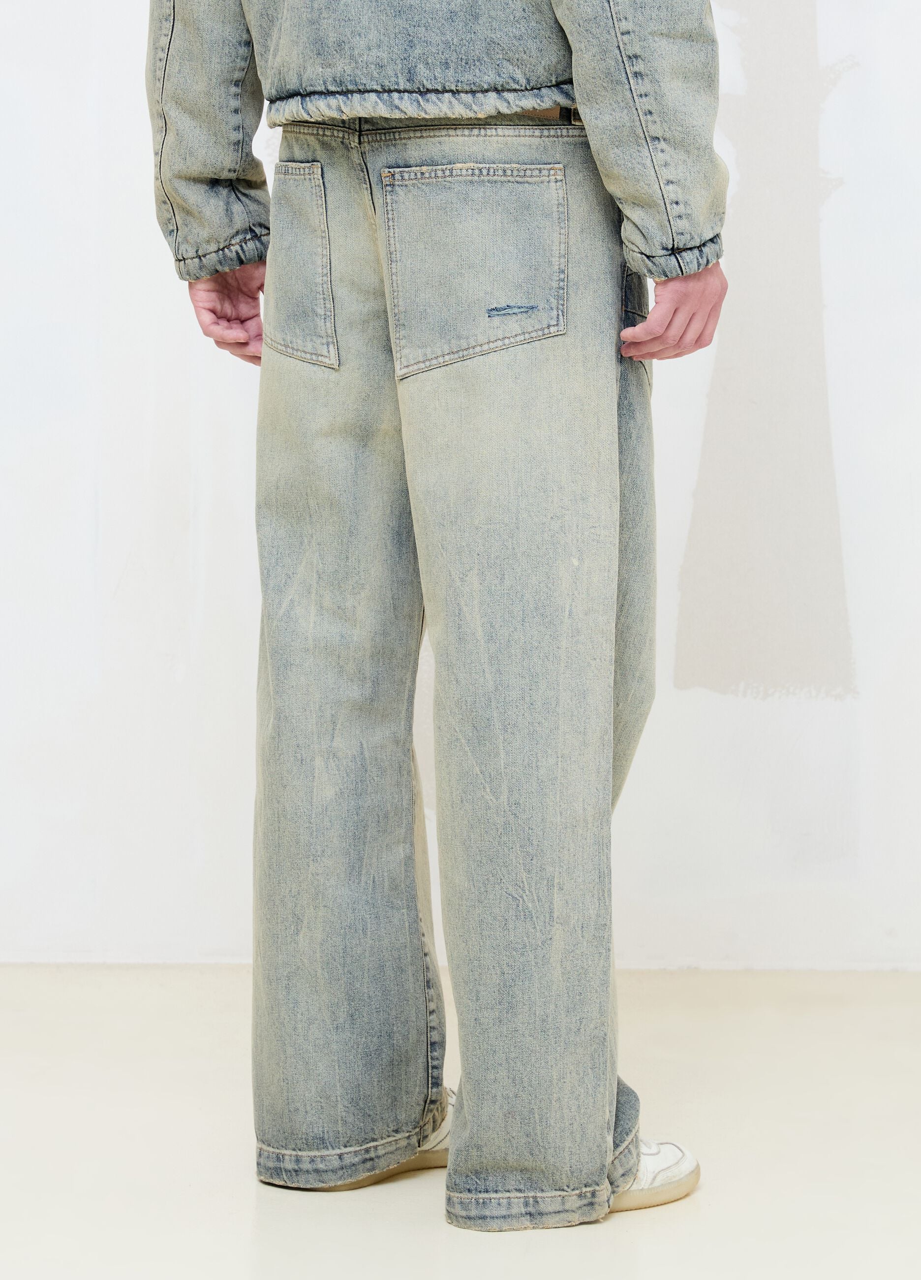 Vintage Light Blue Wide-Leg Denim