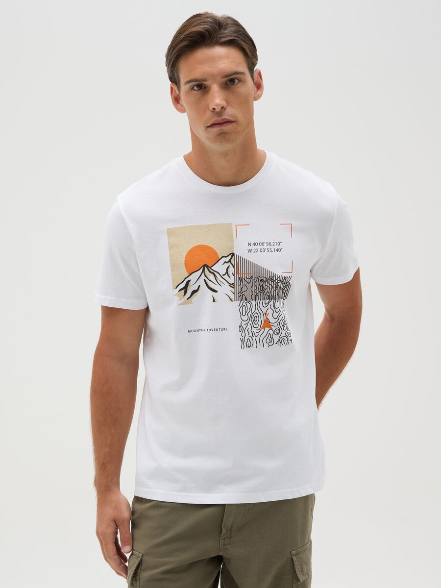 Men's Regular Fit White Pure Cotton T-shirt_0