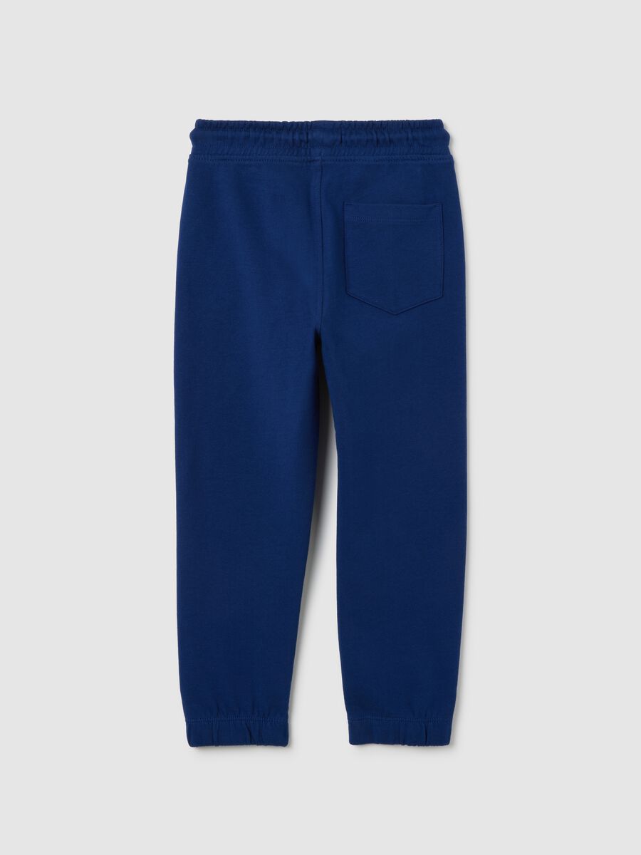 Children's Blue Regular Fit Cotton Trousers_1