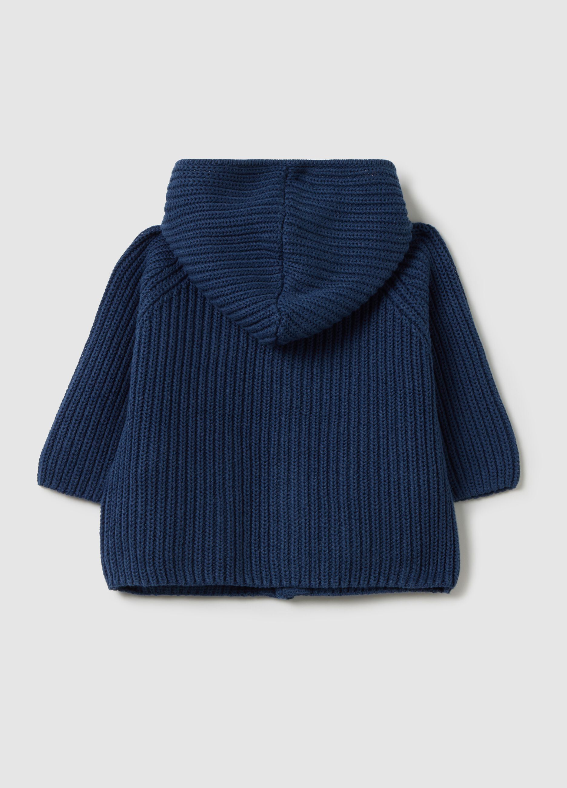 Golfino da neonato in puro cotone blu