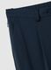 Blue Stretch Fabric Trousers Regular Fit_5