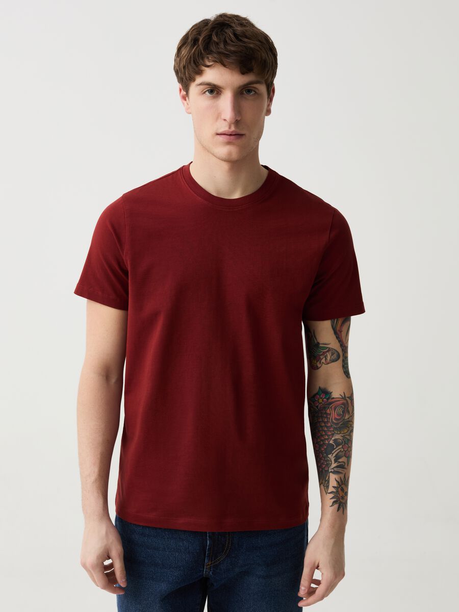 Organic cotton T-shirt with round neck_0