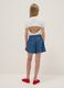 Girls' Pure Cotton Blue Denim Regular Fit Shorts_1