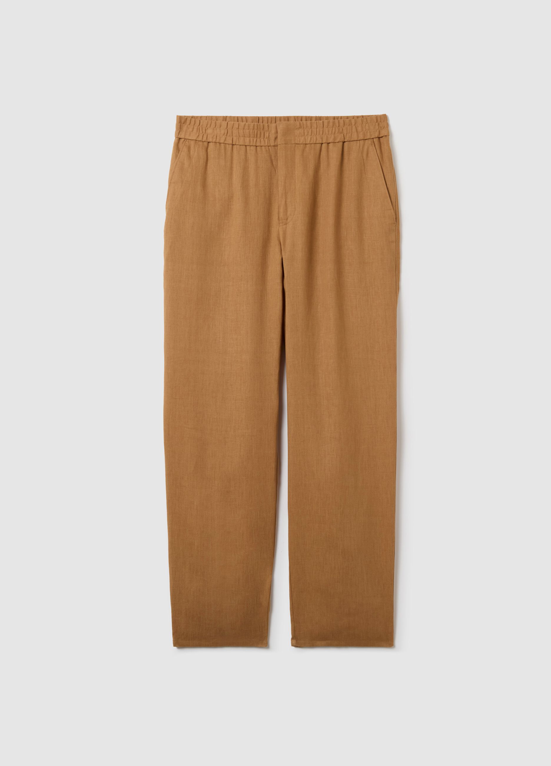 Contemporary trousers in linen