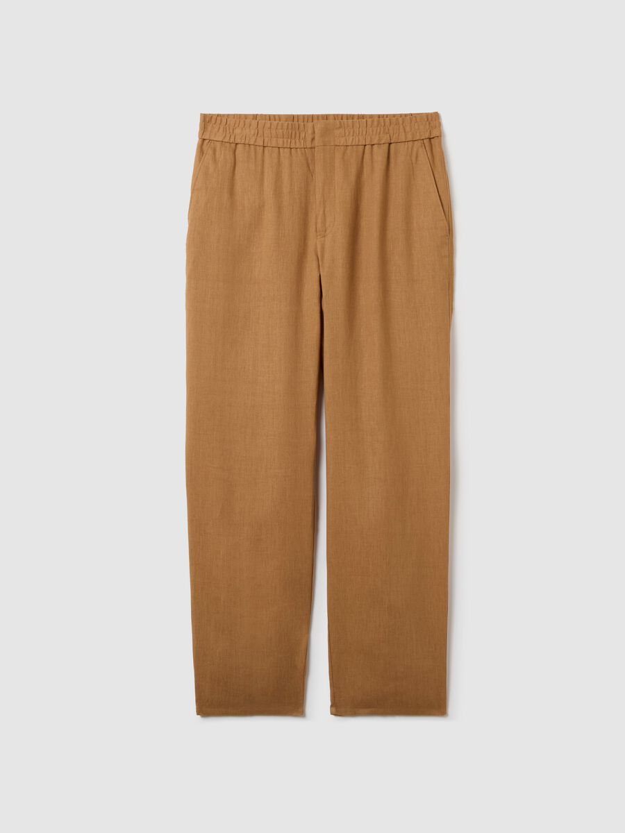 Contemporary trousers in linen_4