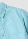 Light Blue Linen-Blend Cotton Shirt for Baby Boys, Regular Fit_2