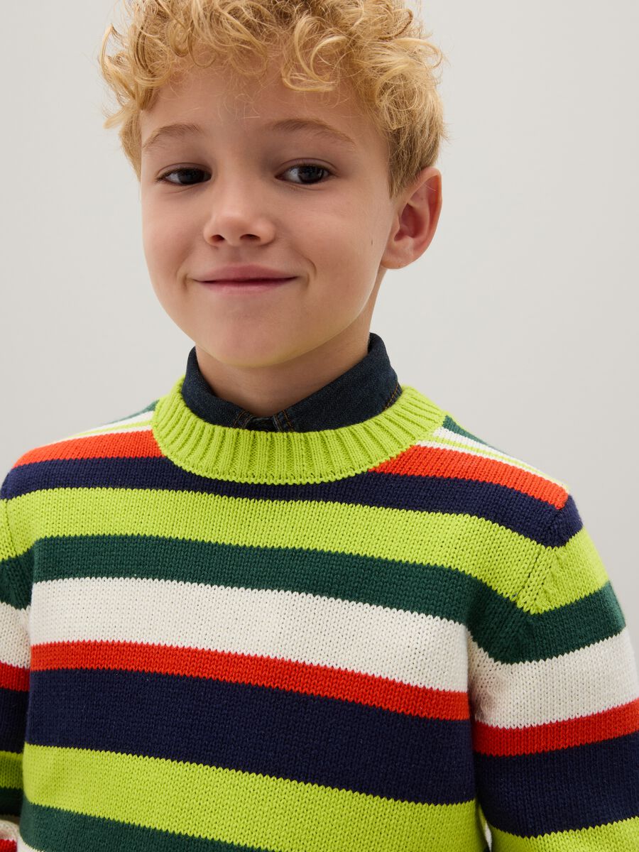 Boys' pure cotton multicolour regular fit jumper_2