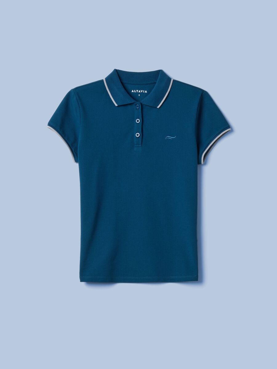 Polo ALTAVIA SAILING blu in cotone elasticizzato_4