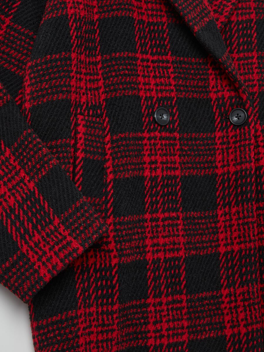 Cappotto doppiopetto in tweed check_5