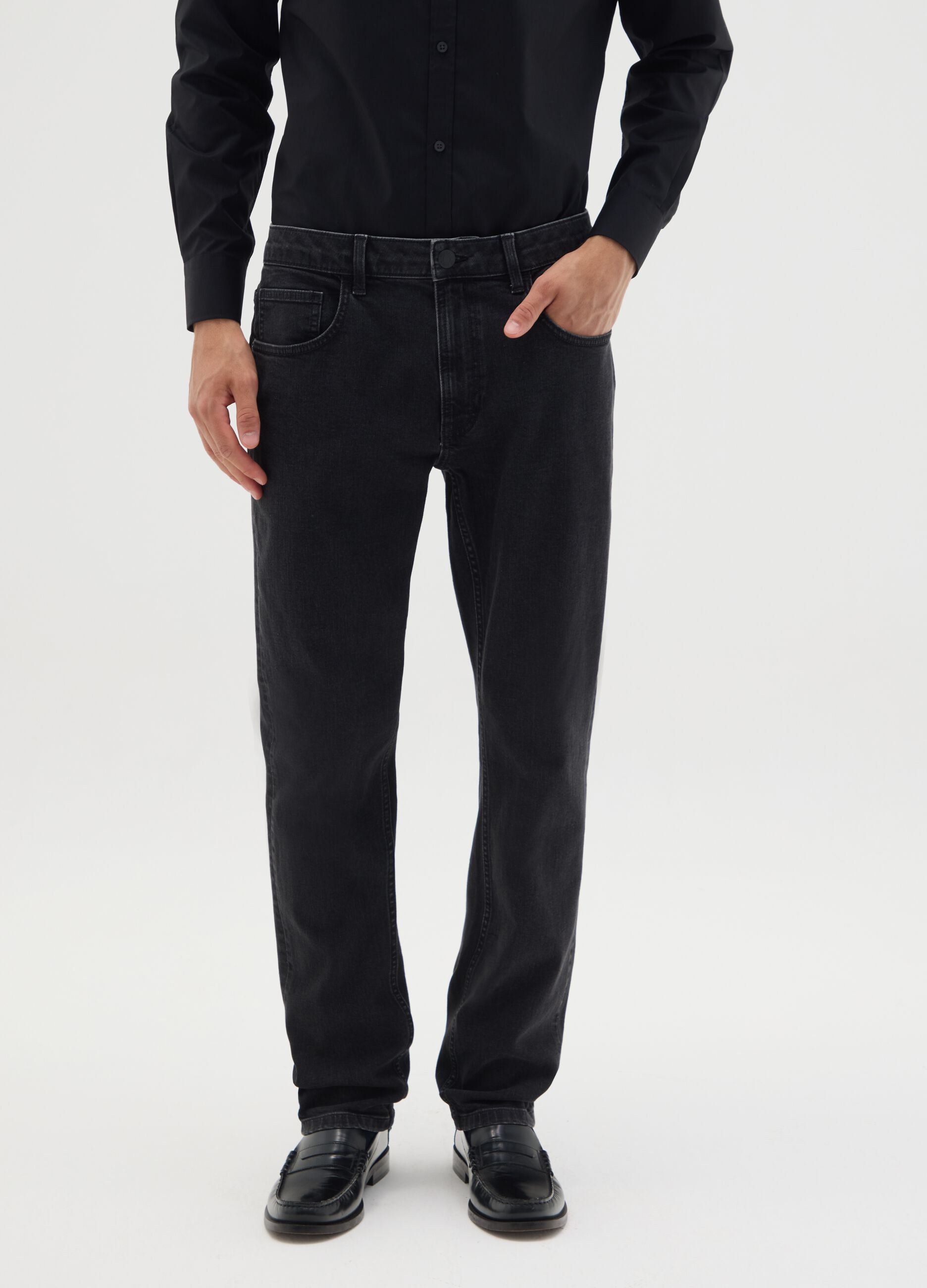 Men's Slim Fit Black Denim Jeans