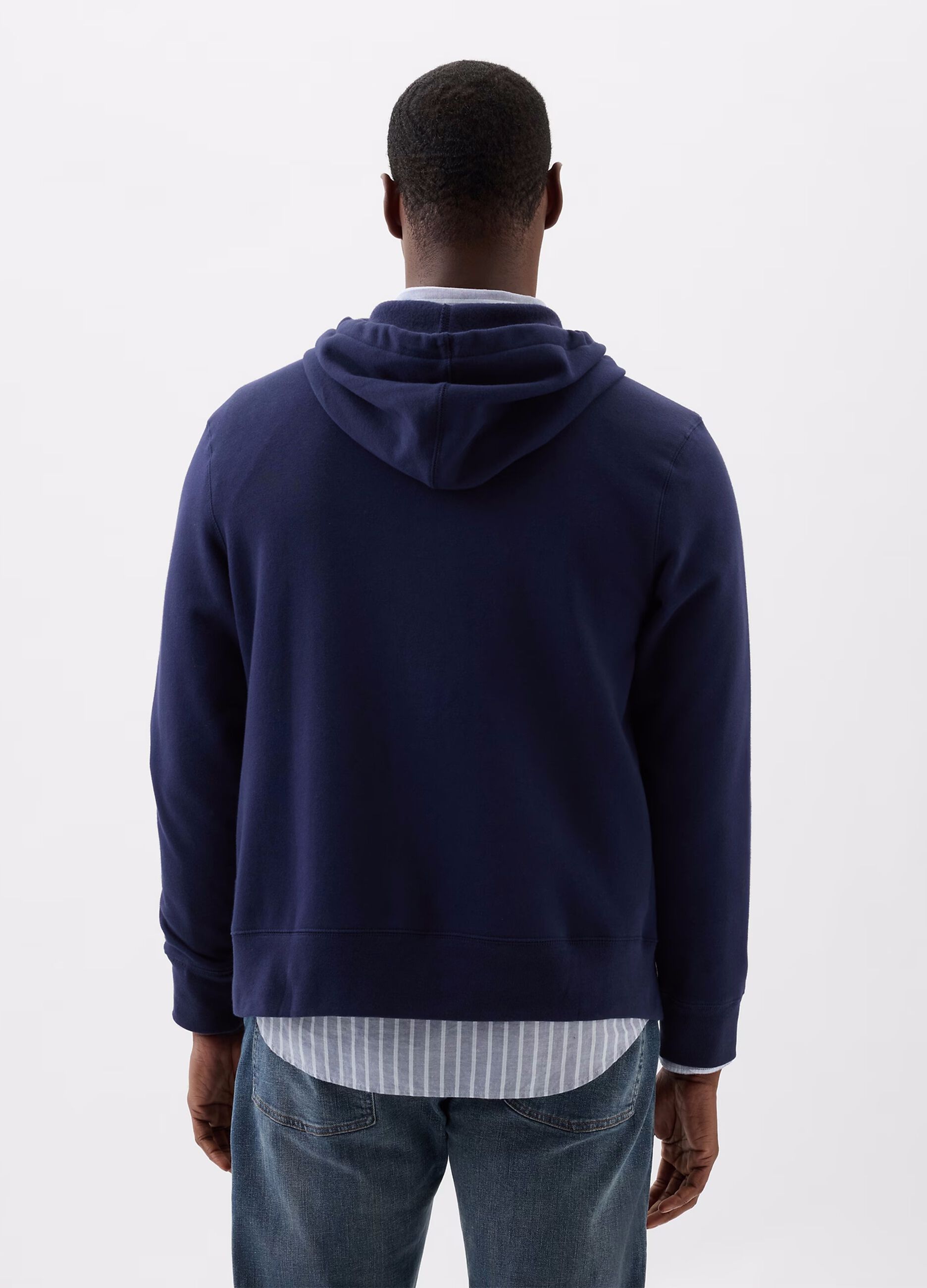 Full-zip in felpa con ricamo logo