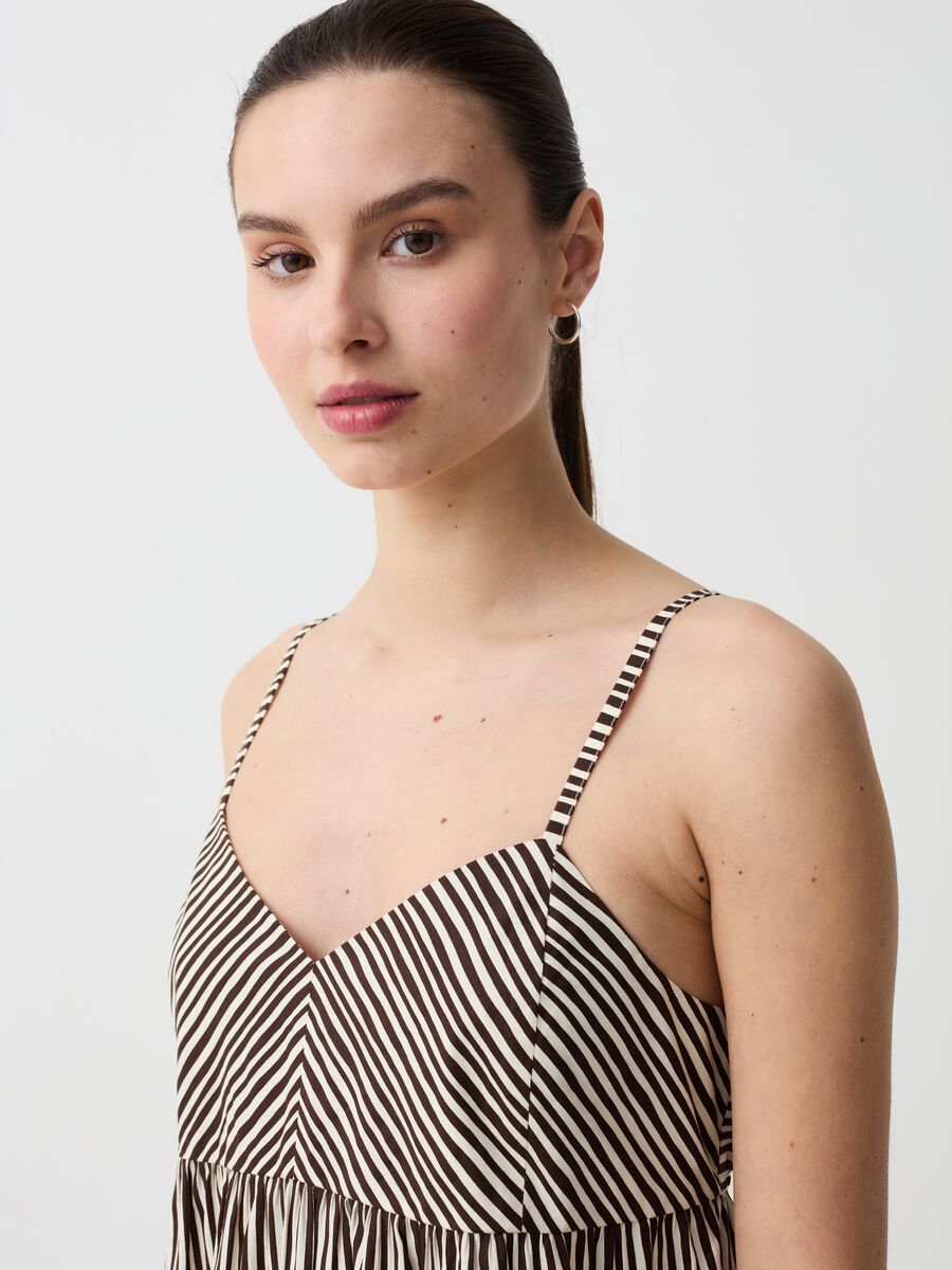 Midi dress with flounce_0