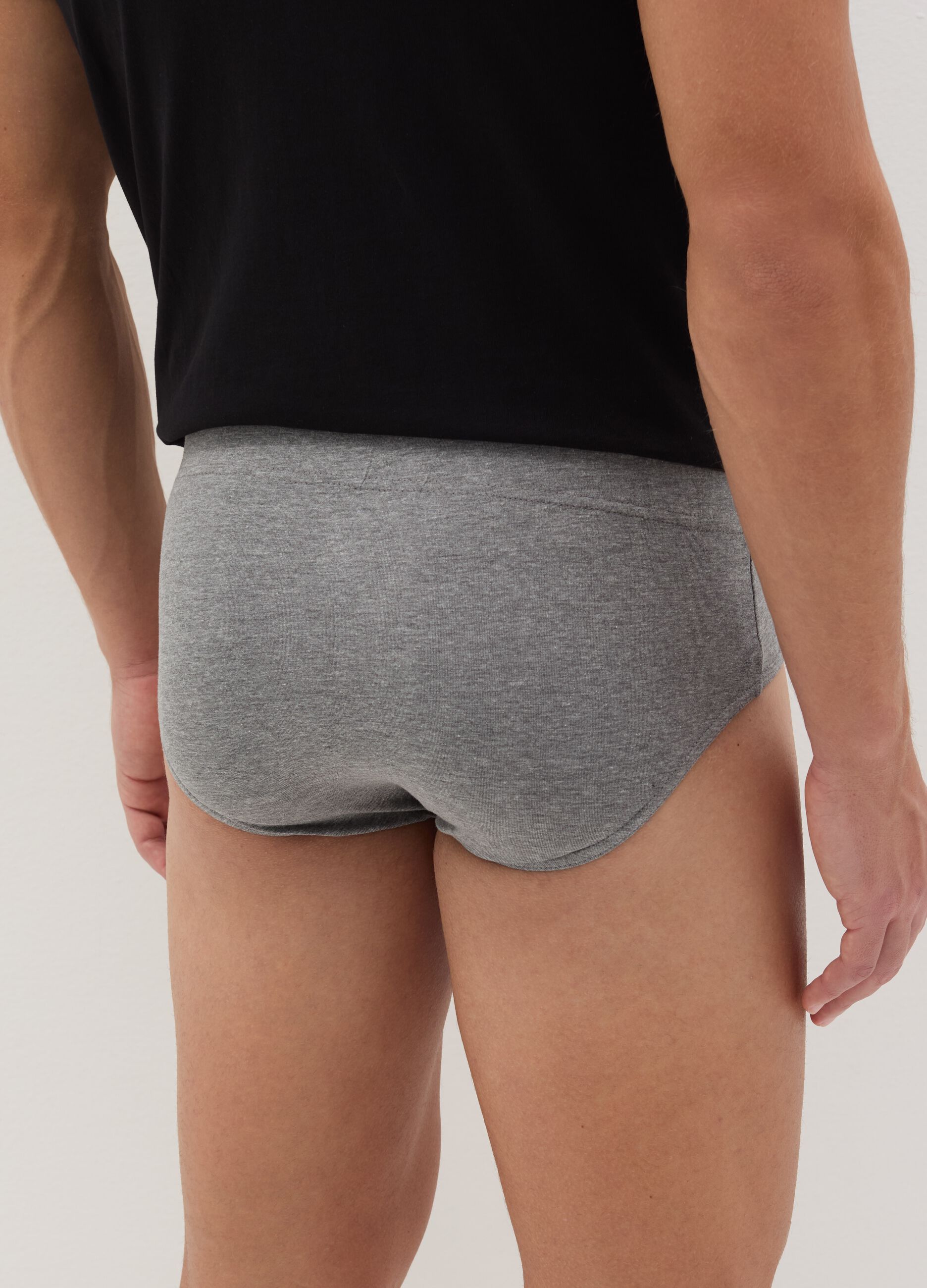 Briefs in stretch cotton