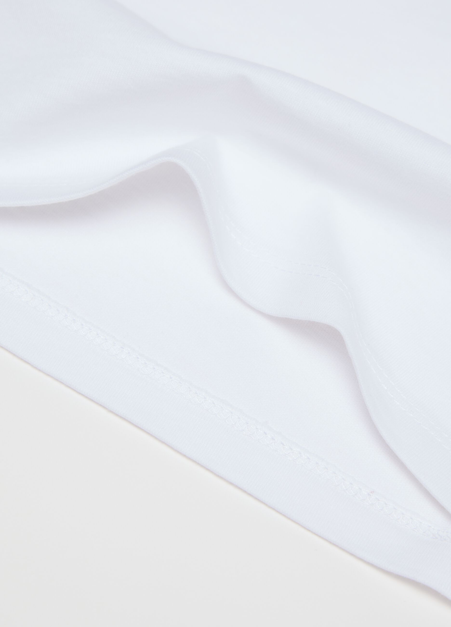 Two-pack white and grey racerback vests in organic cotton