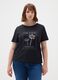 Women's black pure cotton T-shirt_1