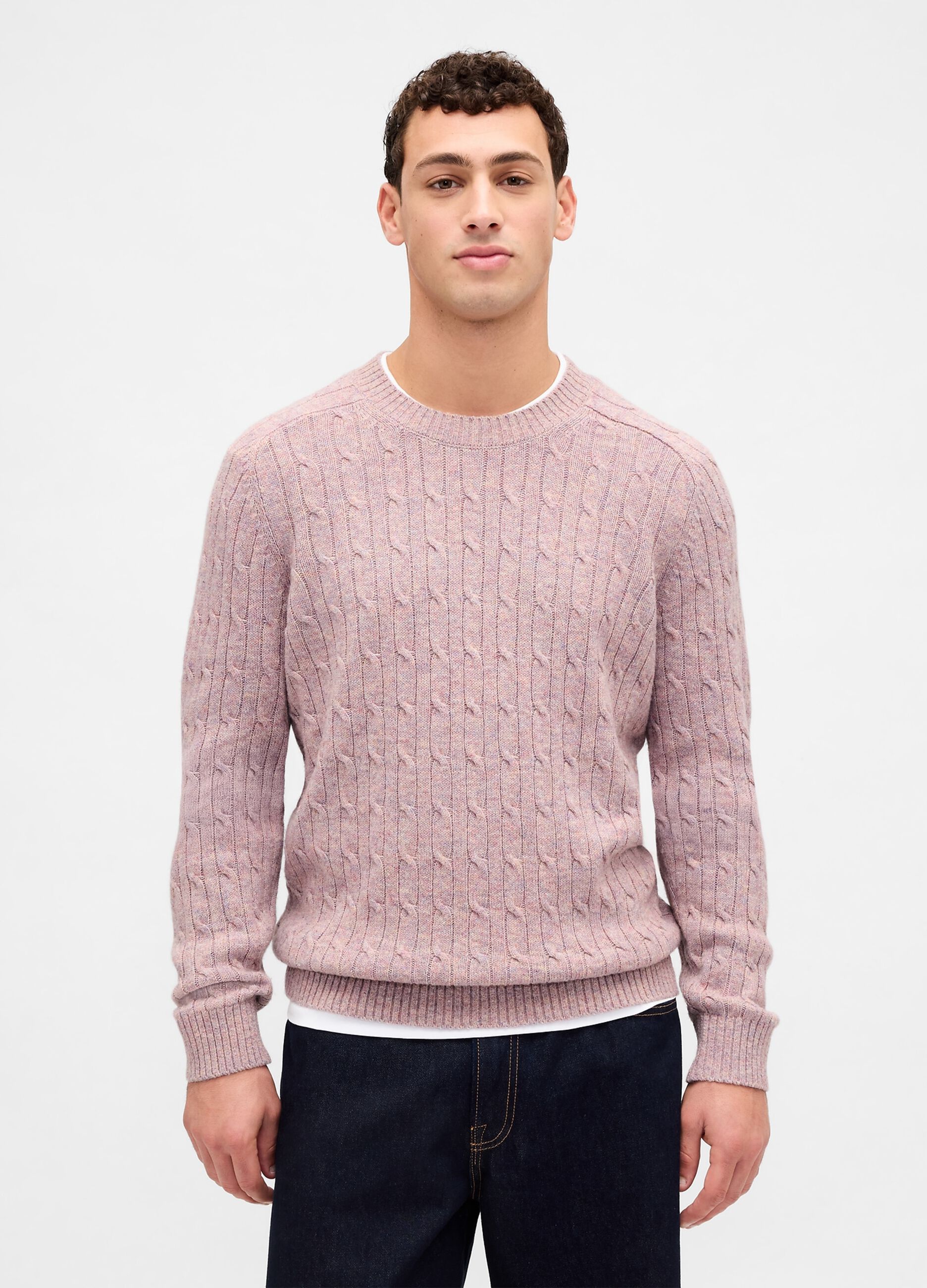 Pink wool blend jumper