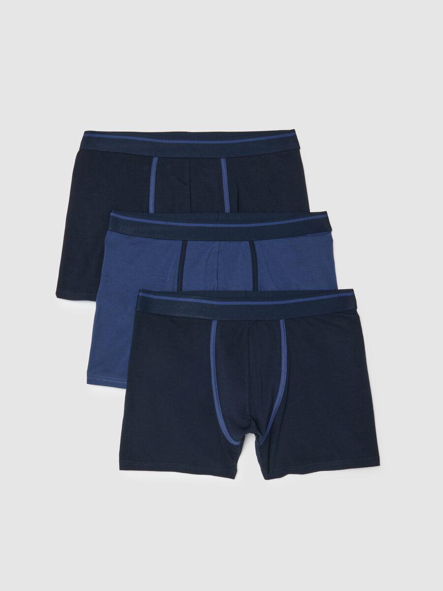 Tripack stretch cotton blue boxer briefs regular fit_0