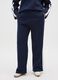 Blue cotton blend regular fit trousers_1
