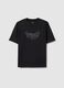 Black pure cotton over fit boy's t-shirt with print_3