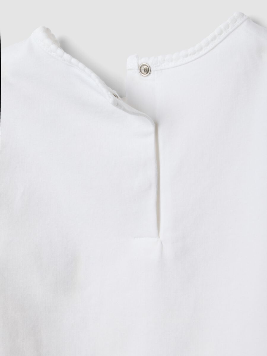 White short-sleeved stretch cotton T-shirt_3