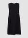 Black midi dress in stretch fabric, slim fit_4