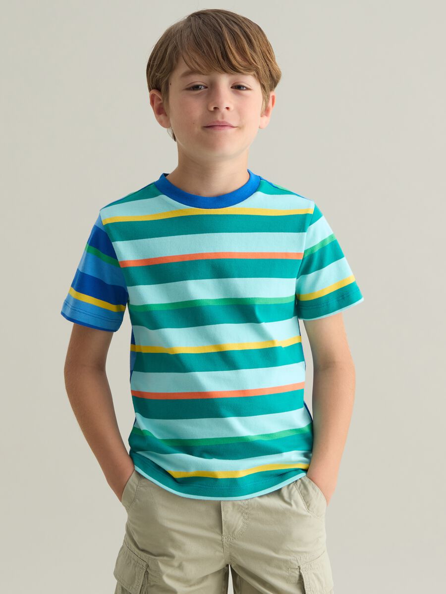 Children's T-shirt in pure multicolour cotton regular fit_0