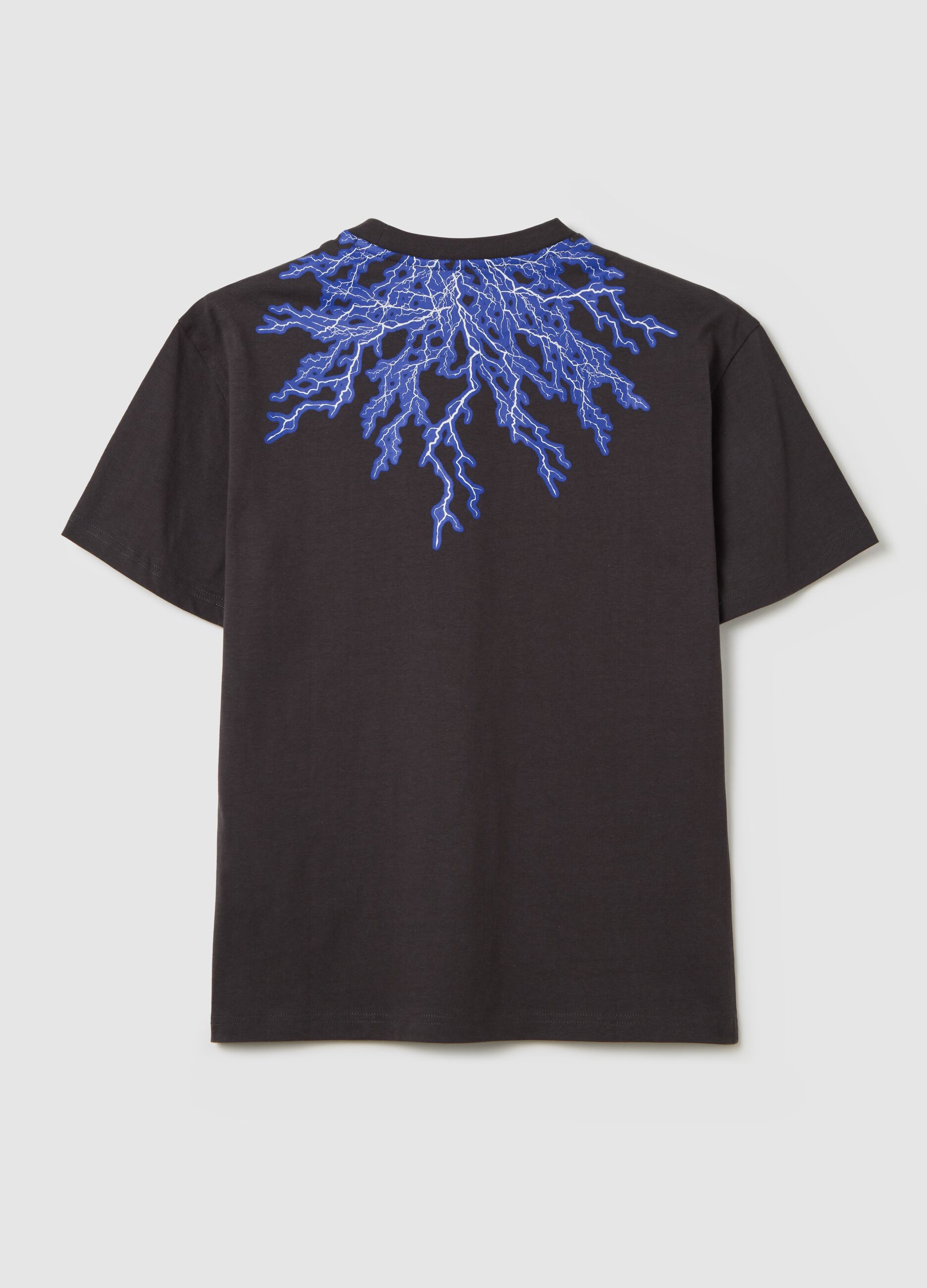 Cotton T-shirt with "Crush" lightning print