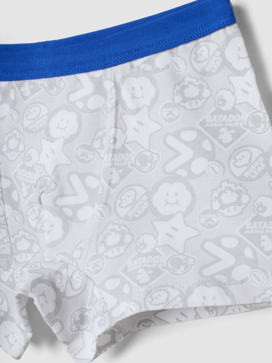 Tripack di boxer midi in cotone organico elasticizzato con stampa Mario Kart_2