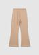 Girls' beige jogger trousers in pure cotton regular fit_1