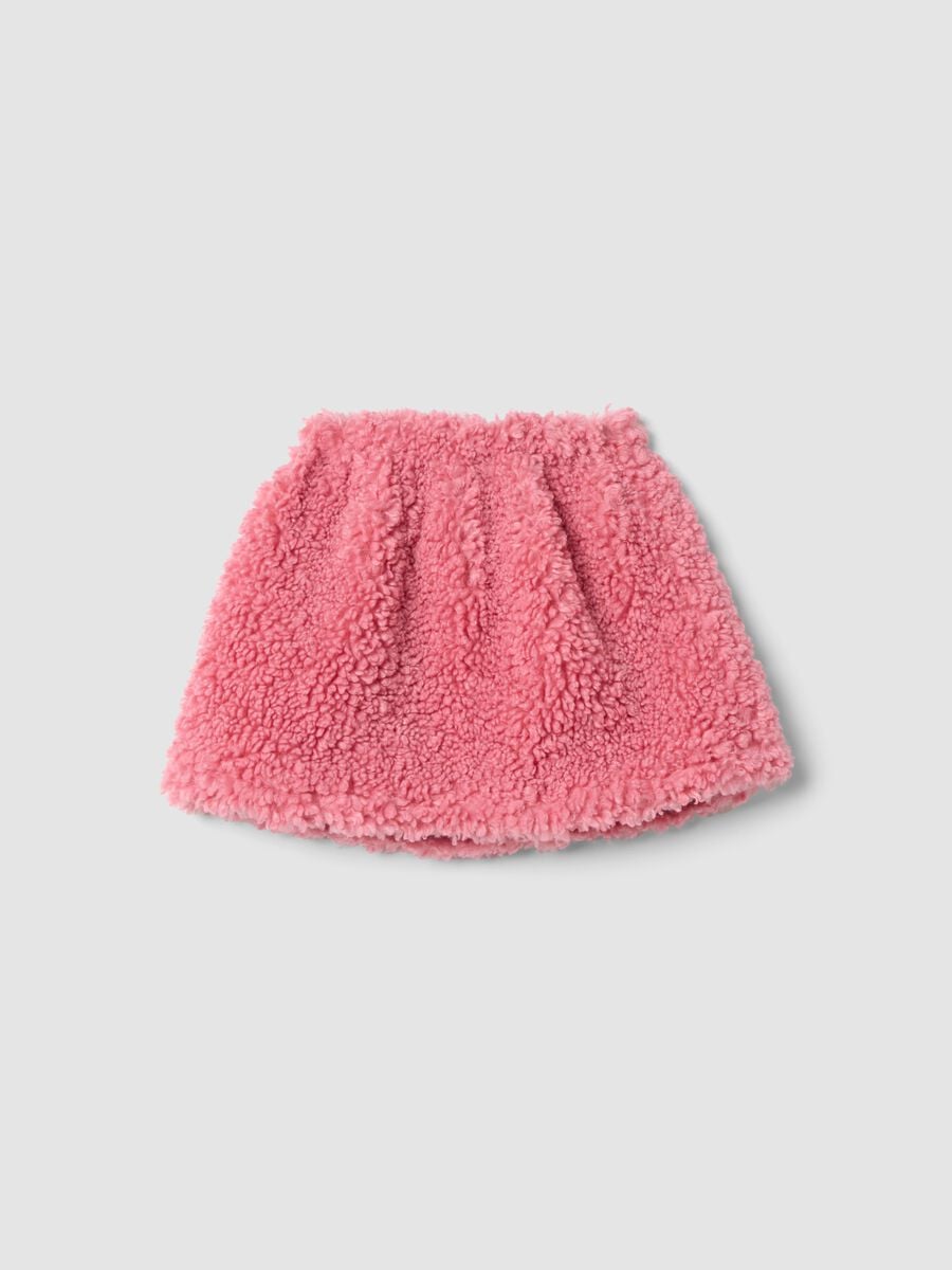 Gonna rosa effetto teddy con vita elasticizzata_1
