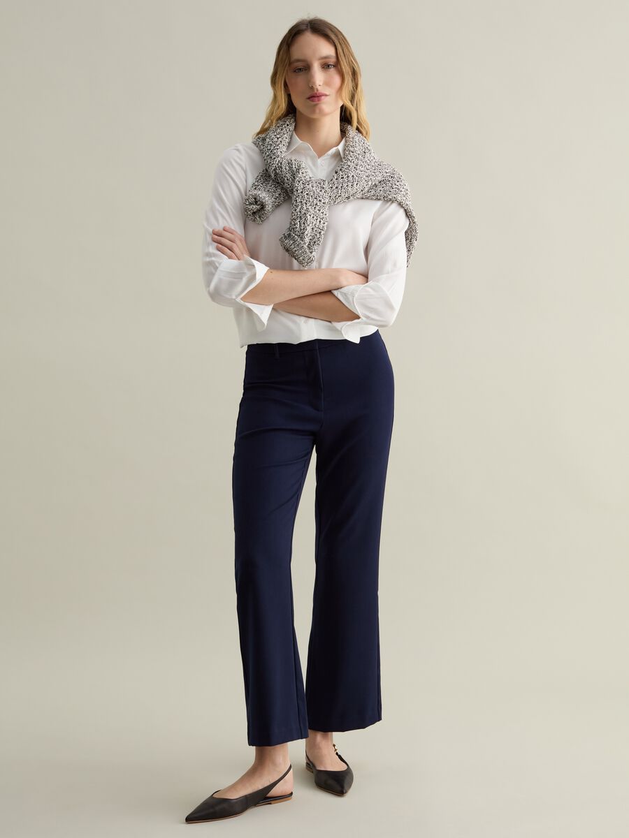 Straight-fit trousers in viscose blend_0