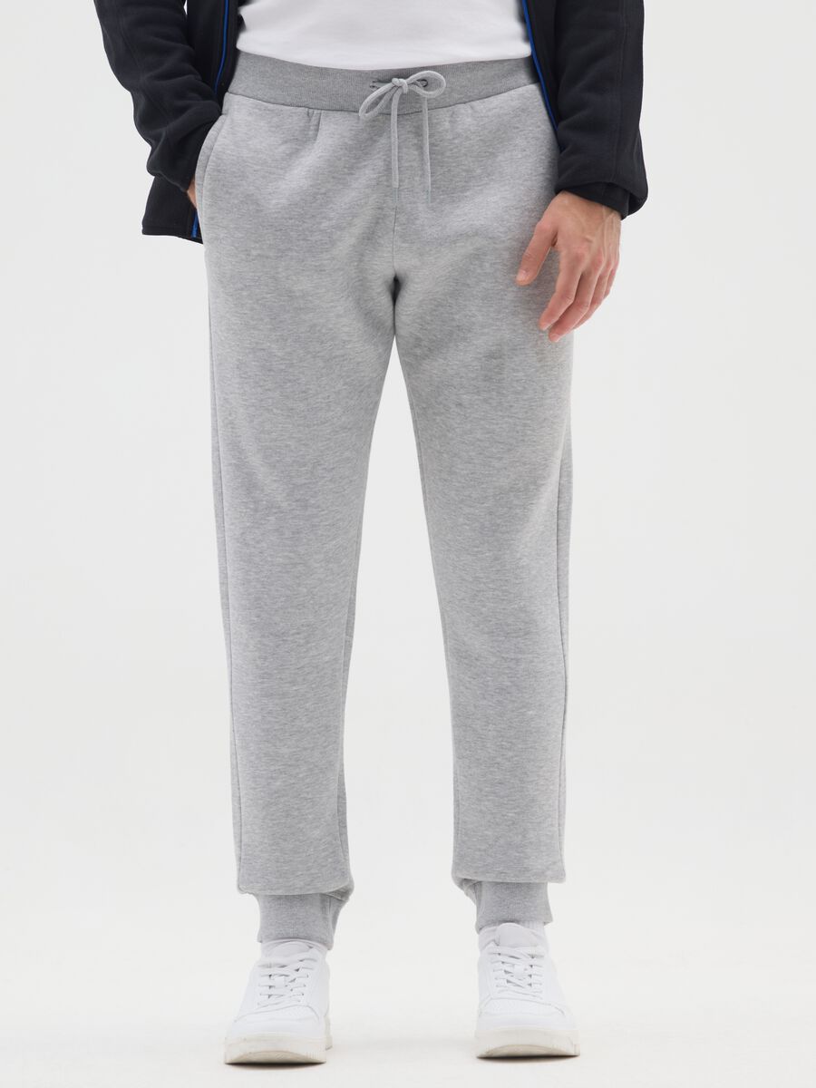 Pantaloni sportivi grigi elasticizzati _1