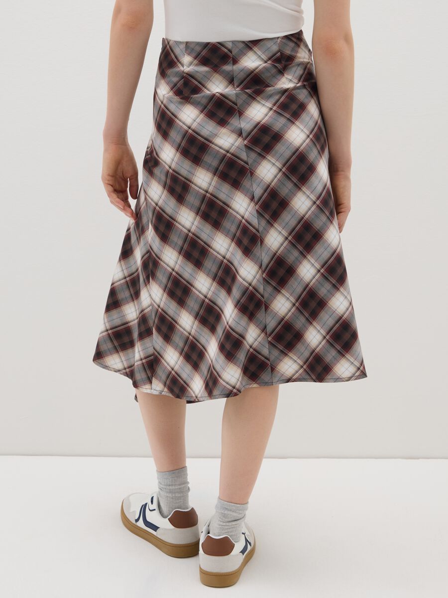 Multicolour check pencil skirt_2