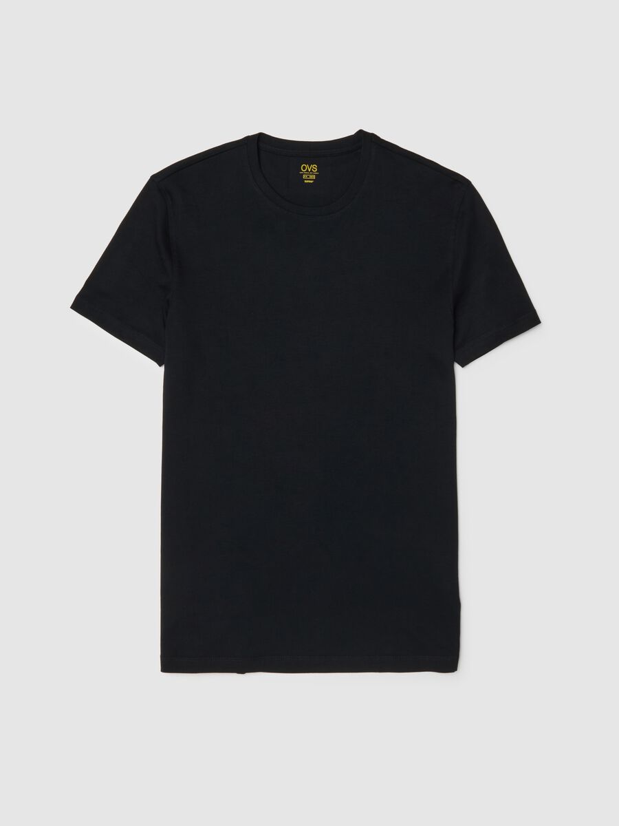 T-shirt in puro cotone nero regular fit_4