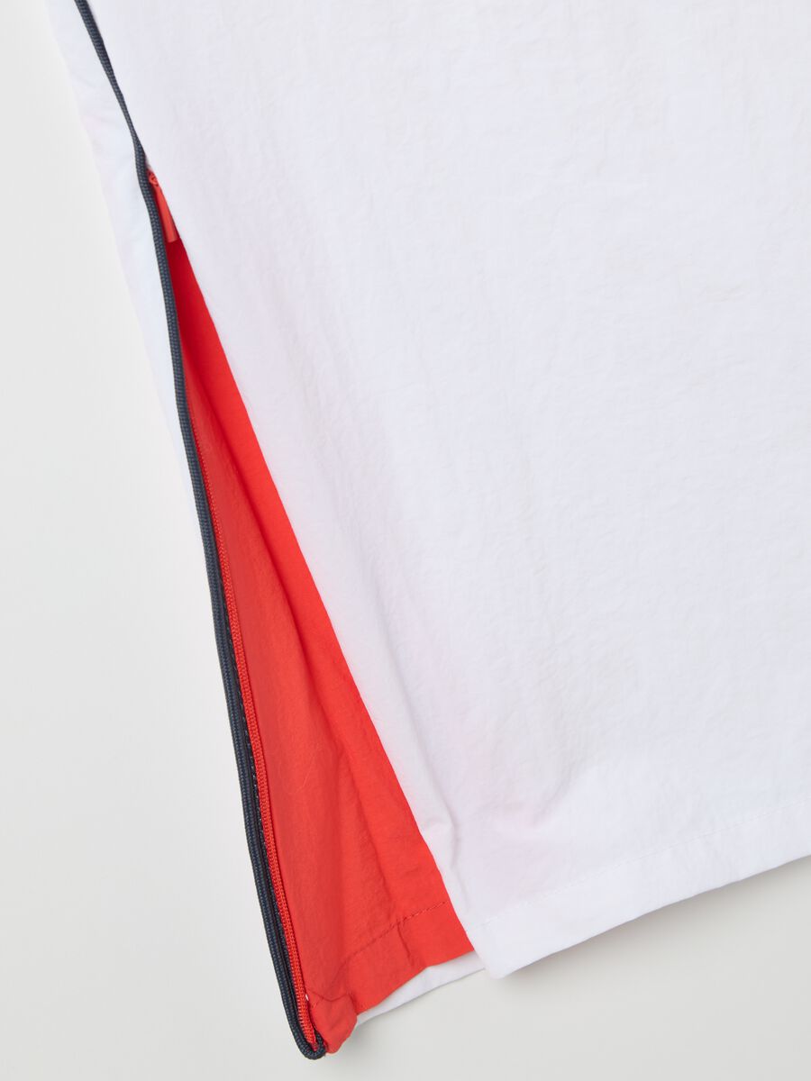 White nylon joggers with splits and zip_5
