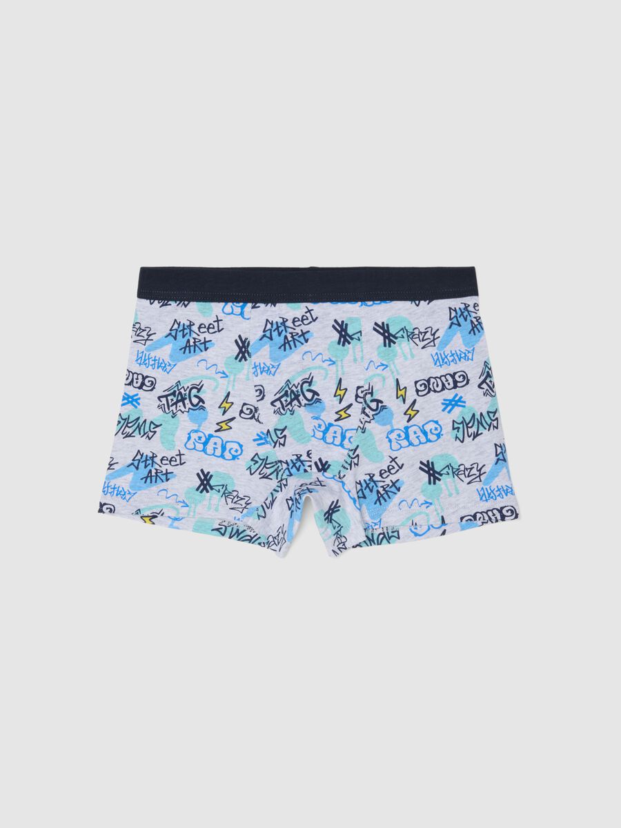 Multicolour stretch cotton boys' boxer briefs with regular fit_0