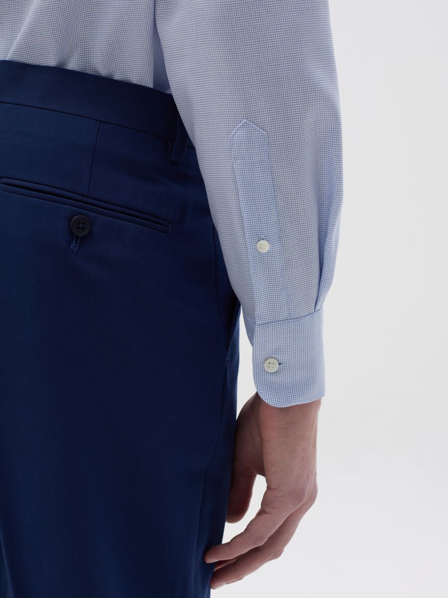Regular-fit no-iron micro check shirt_2